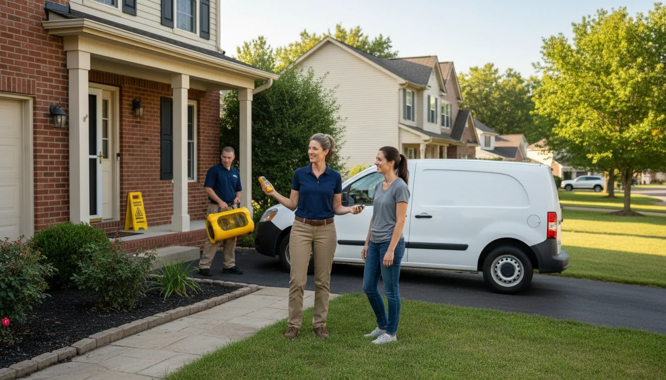 Residential water damage restoration in Richmond, IL